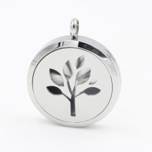 Pendentif de médaillon de diffuseur d&#39;huile d&#39;arbre pour les bijoux de collier de mode